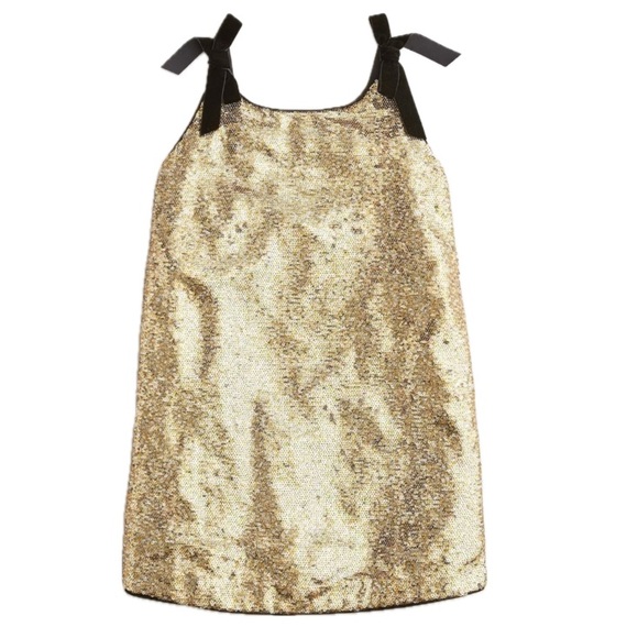 CREWCUTS Holy Grail Tie Shoulder Sequin Dress New Years Dress - Picture 1 of 3